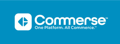Commerse Logo White with Text "One Platform. All Commerce."