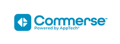 Commerse Logo with Text "Powered by AppTech."